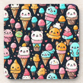 Niedliche, farbige Eistöcken Getränkeuntersetzer (Vorderseite)