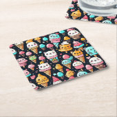 Niedliche, farbige Eistöcken Rechteckiger Pappuntersetzer (angewinkelt)