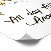 Niedliche farbige Engel, die über das zeichnend Ba Poster (Ecke)