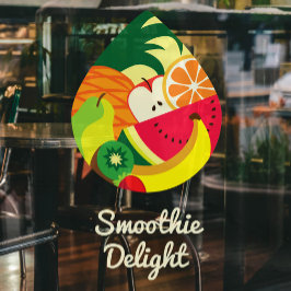 Niedliche Farbige Fruchtsaft Smoothie Logo Custom Fensteraufkleber