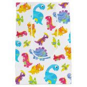 Niedliche Farbige Funny Unisex White Baby Dinosaur Mittlere Geschenktüte (Rückseite)