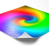Niedliche Farbige Gefärbte Krawatte Regenbogen Swi Fotodruck (Ecke)