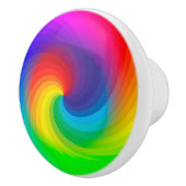 Niedliche Farbige Gefärbte Krawatte Regenbogen Swi Keramikknauf (Rechts)