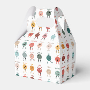 Niedliche farbige Gefühle Emotionen Factsheet Geschenkschachtel