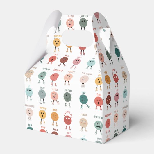 Niedliche farbige Gefühle Emotionen Factsheet Geschenkschachtel (Vorderseite)