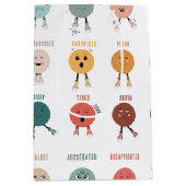 Niedliche farbige Gefühle Emotionen Factsheet Mittlere Geschenktüte (Vorderseite)