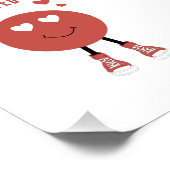 Niedliche farbige Gefühle Emotionen Factsheet Poster (Ecke)