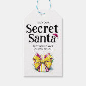 Niedliche Farbige Geheimhaltung Weihnachtsmannmütz Geschenkanhänger (Vorderseite)