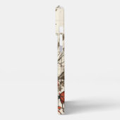 Niedliche Farbige Gothic Raven & Rote Rose iPhone Hülle (Linke Seite)