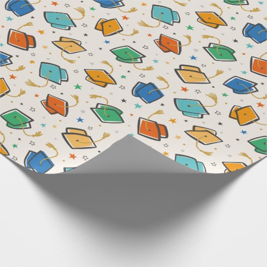 Niedliche Farbige Graduierung auf Creme und Tassel Geschenkpapier (Ecke)