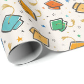 Niedliche Farbige Graduierung auf Creme und Tassel Geschenkpapier (Rolleneckpunkt)