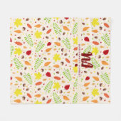 Niedliche farbige Herbstlaube individuelle Name Fleecedecke (Vorderseite (Horizontal))