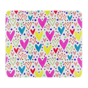 Niedliche farbige Herzen Muster Case-Mate iPhone G Schneidebrett