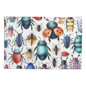 Niedliche farbige Insekten Kissenbezug (Rückseite)