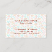 Niedliche farbige Insektenmuster Visitenkarte (Rückseite)