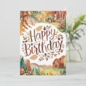 Niedliche farbige Jahreszeit Herbst Herbst glückli Karte (Stehend Vorderseite)