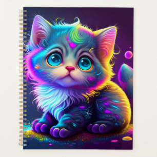Niedliche Farbige Katze Digitales Kunstwerk-79827 Planer