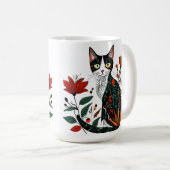 Niedliche farbige Katze Kaffeetasse (VorderseiteRechts)