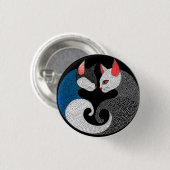 Niedliche farbige Katzen Button (Vorne & Hinten)