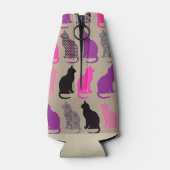 Niedliche Farbige Katzen Muster Flasche Cooler Flaschenkühler (Rückseite)