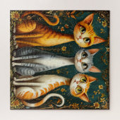 Niedliche farbige Katzen Puzzle (Horizontal)