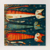 Niedliche farbige Katzen Puzzle (Horizontal)