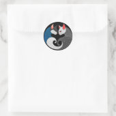 Niedliche farbige Katzen Runder Aufkleber (Tasche)