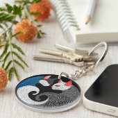 Niedliche farbige Katzen Schlüsselanhänger (Vorderseite rechts)