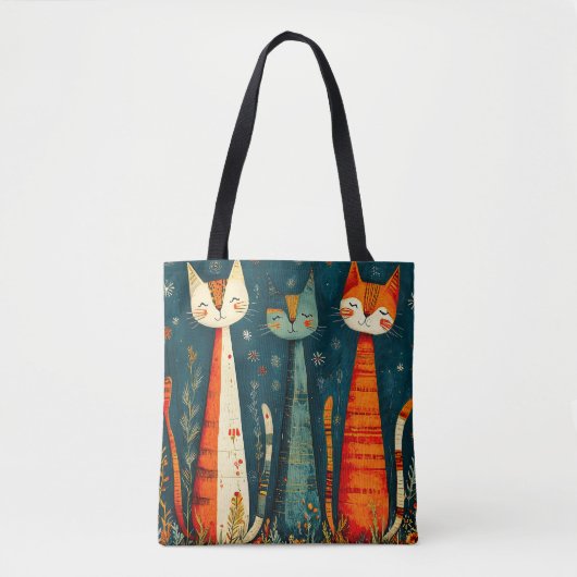 Niedliche farbige Katzen Tasche (Vorderseite)