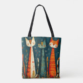Niedliche farbige Katzen Tasche (Rückseite)