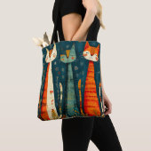 Niedliche farbige Katzen Tasche (Von Nahem)