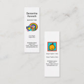 Niedliche Farbige Kinder Hellbogen Babysitter Mini Visitenkarte (Vorne/Hinten)