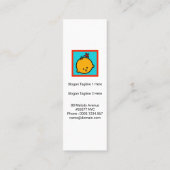 Niedliche Farbige Kinder Hellbogen Babysitter Mini Visitenkarte (Rückseite)