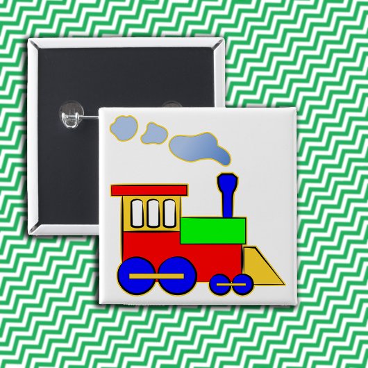 Niedliche Farbige Kinder Zug Motor Button