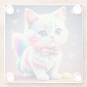 Niedliche Farbige Kitten-84301 Glasuntersetzer (Rückseite)