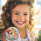 Niedliche Farbige Kitty Birthday Taste Button