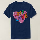 Niedliche farbige Liebe ist die Liebe Herzpride LG T-Shirt (Design vorne)