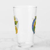 Niedliche farbige Lizard auf dem Zweig Große Augen Glas (Links)