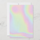 Niedliche farbige Meerjungfrau Rainbow Geburtstags Einladung (Rückseite)