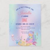 Niedliche farbige Meerjungfrau Rainbow Geburtstags Postkarte (Vorderseite)