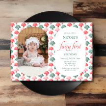 Niedliche Farbige Mushroom Foto Fairy Erster Gebur