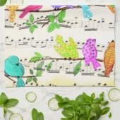 Niedliche Farbige Musical Vögel Küchentücher (Gefaltet)