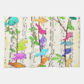 Niedliche Farbige Musical Vögel Küchentücher (Horizontal)