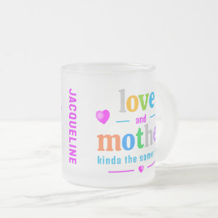 Niedliche farbige MUTTER Mattglastasse