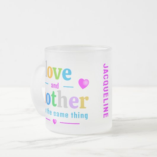 Niedliche farbige MUTTER Mattglastasse (Vorderseite Links)