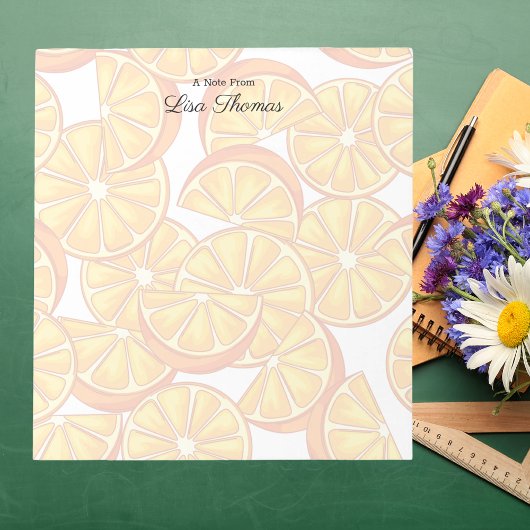 Niedliche farbige Orange "A Note From" Notepad Notizblock