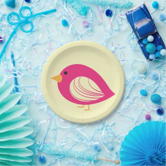 Niedliche, farbige Papiertüte für raue Vögel Pappteller (Party)