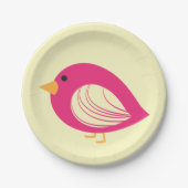 Niedliche, farbige Papiertüte für raue Vögel Pappteller (Vorderseite)