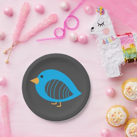 Niedliche, farbige Papiertüte für raue Vögel Pappteller (Party)