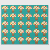 Niedliche farbige Pilzpackung Geschenkpapier (Flach)